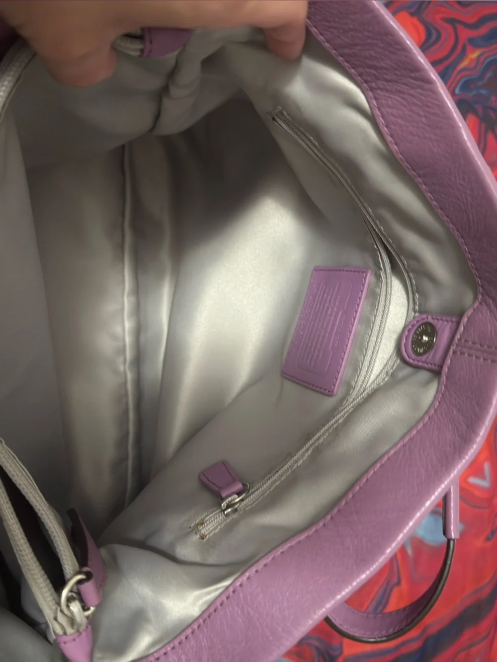 Vintage Y2K Coach Ashley Lavender Leather Satchel & Matching Wallet Bundle Set
